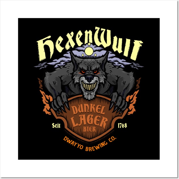 Hexenwulf Dunkel Lager Wall Art by JonathanDodd_Draws